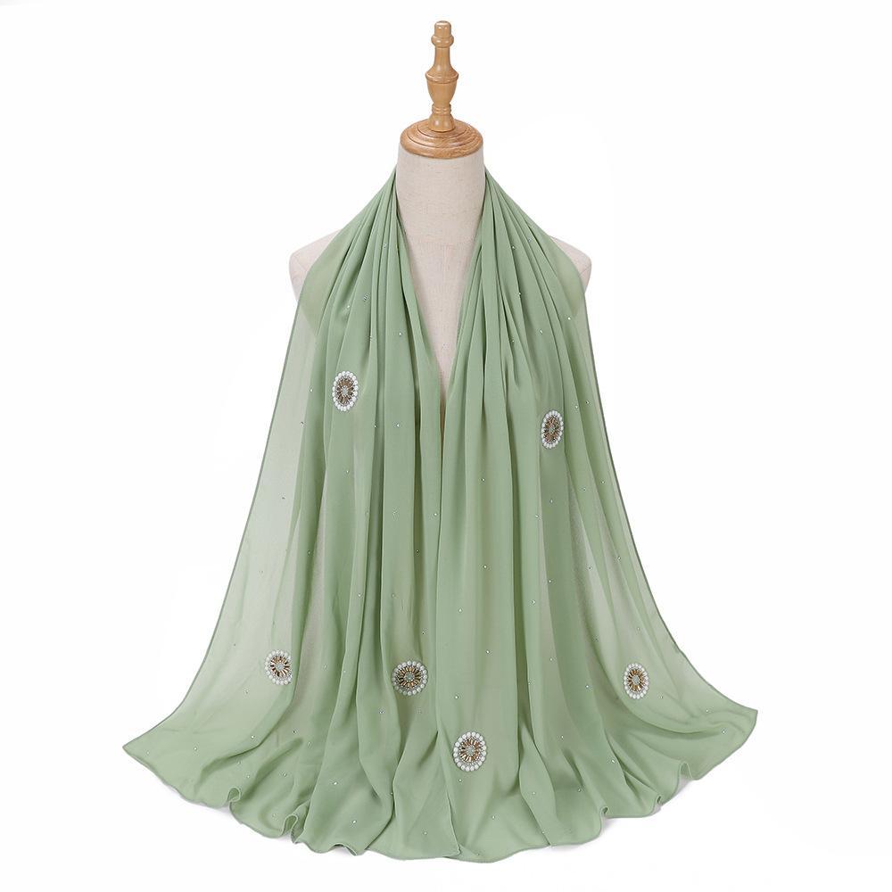 LUMAYA LM1126 Pearl Chiffon Baotou Scarf