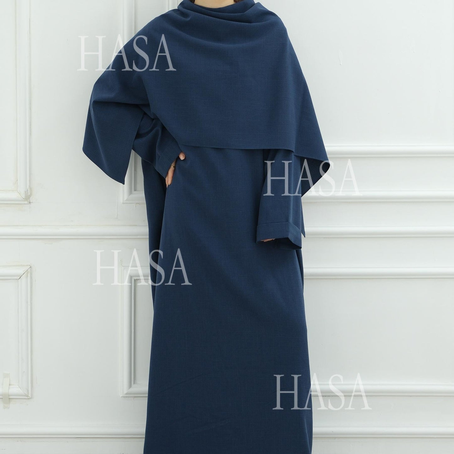 LM6577 Women's Solid Color Two-piece Long Skirt with SLMwl Abaya