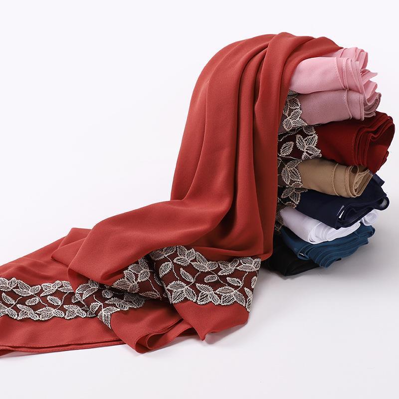 LUMAYA LM1130 Pearl Chiffon Lace Headscarf