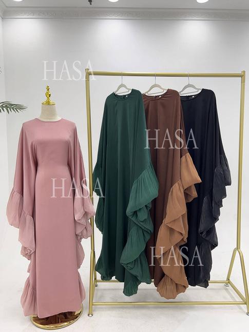 LUMAYA6473 Elegant and Graceful Heavy Stitching Lace Sleeve Robe