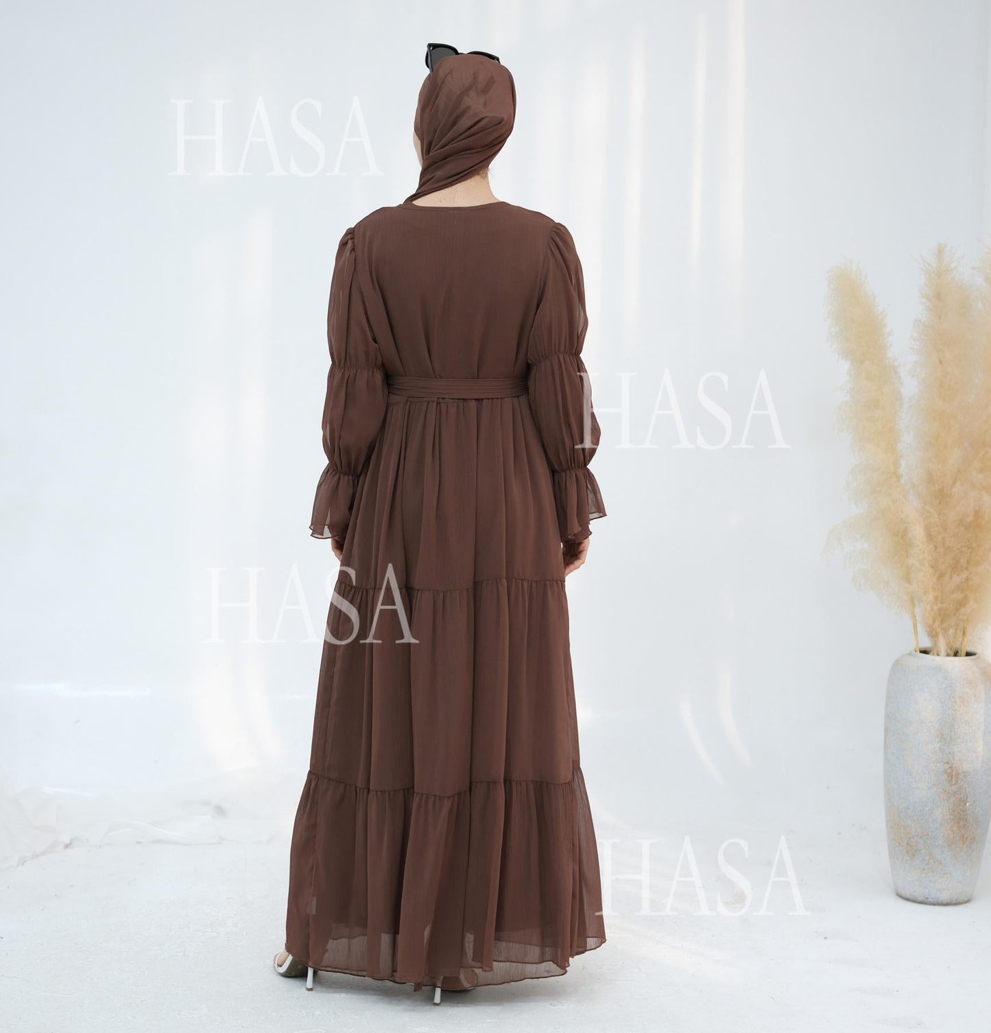 LUMAYA5880 Chiffon Texture Layered Design, A Two-way Dress Suitable for Both Daily and Formal Occasions