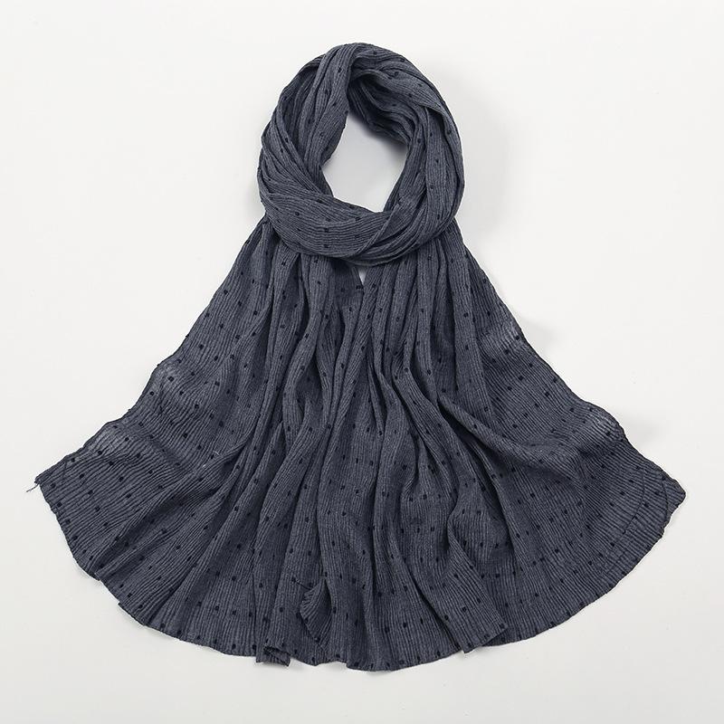 LUMAYA LM1122 Pure Color Cotton and Linen Long Scarf