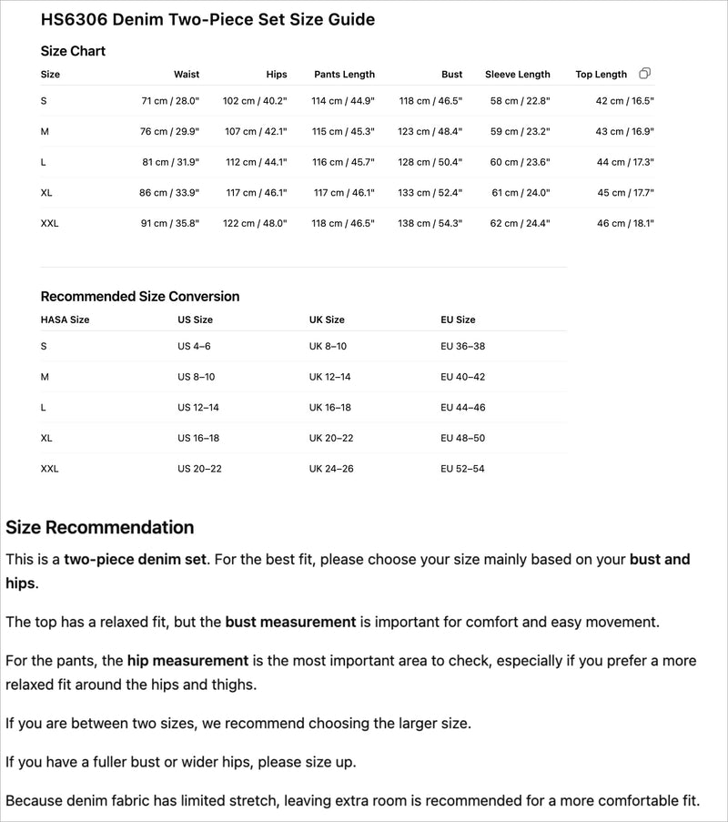Size Guide