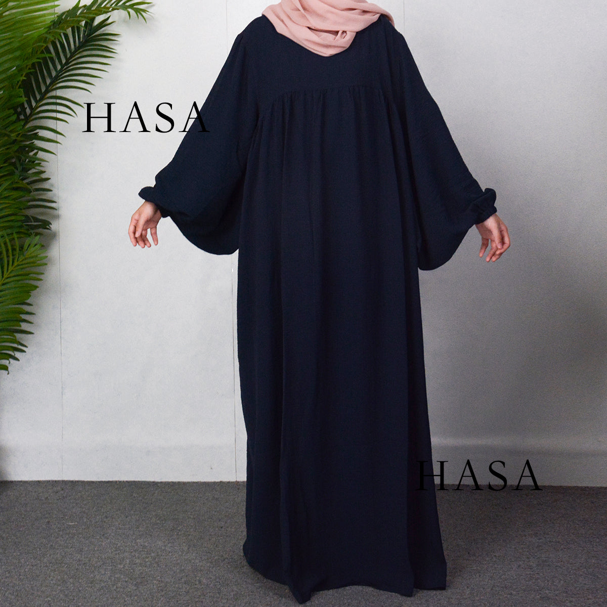 HAYA0429 Muslim OverSize Abaya with special Bubble sleeves for all body Shape