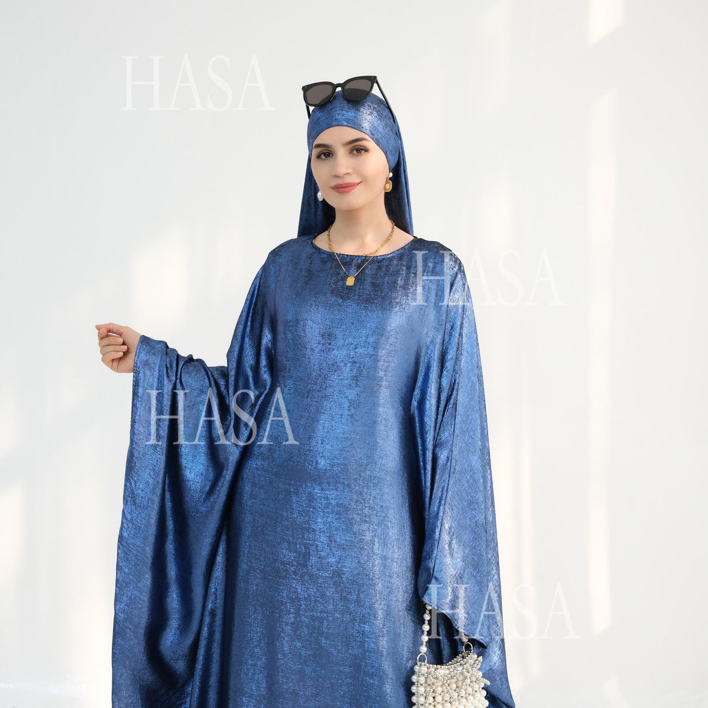 LUMAYA5879 Light-sensing Two-piece Dress | with Headscarf Design, The Overall Matching Is More Worry-free