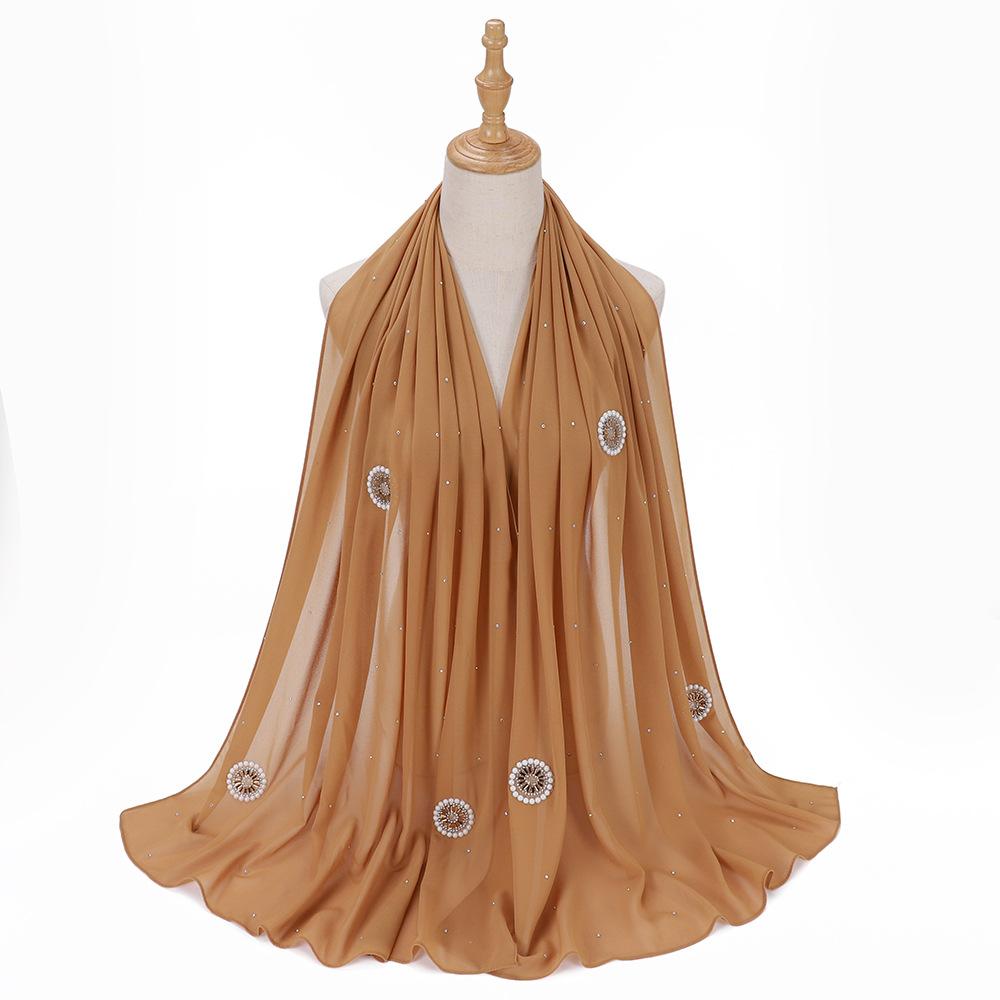LUMAYA LM1126 Pearl Chiffon Baotou Scarf