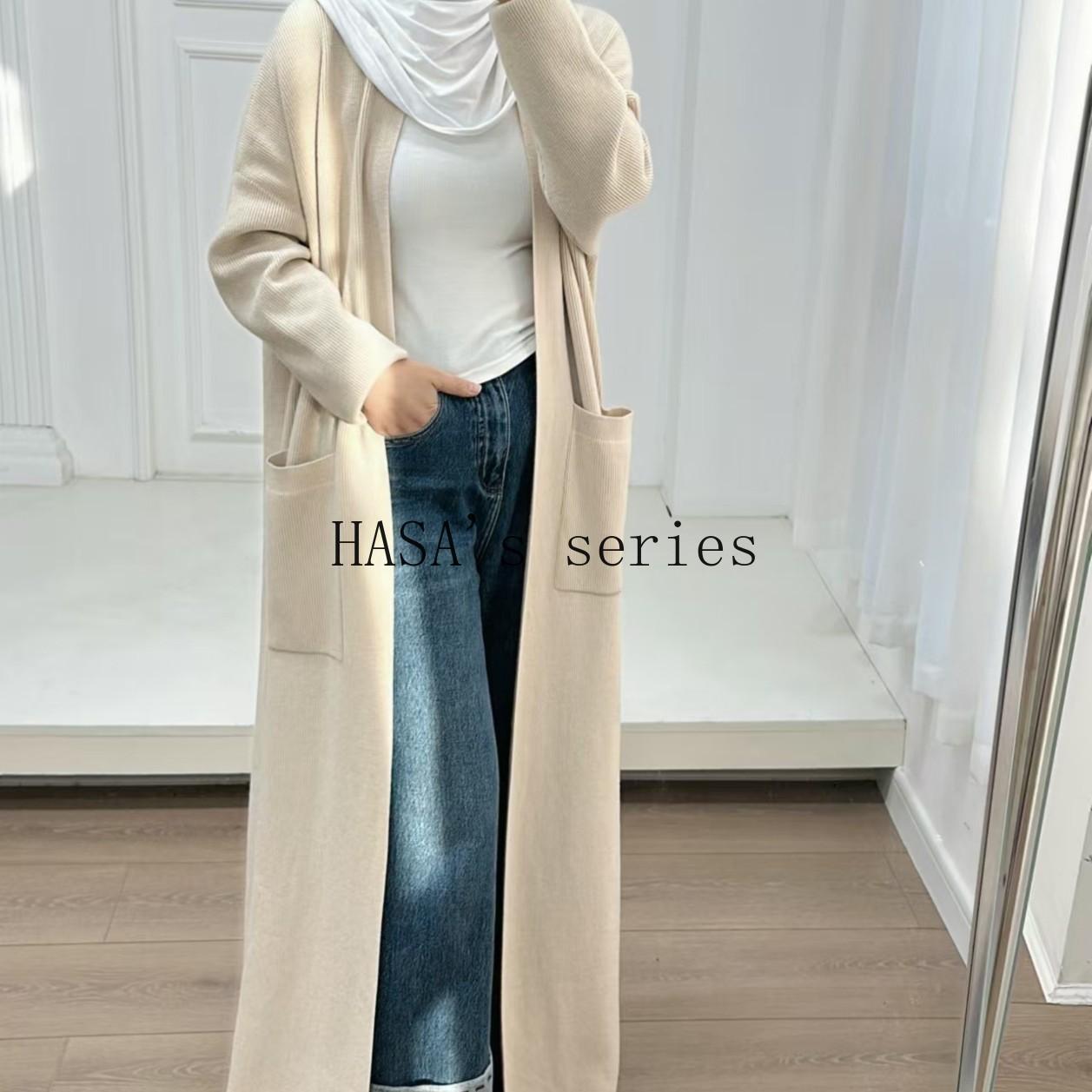 LUMAYA5439 Temperament Knitted Cardigan - Autumn and Winter Thick Loose Long Dress long  sleeve