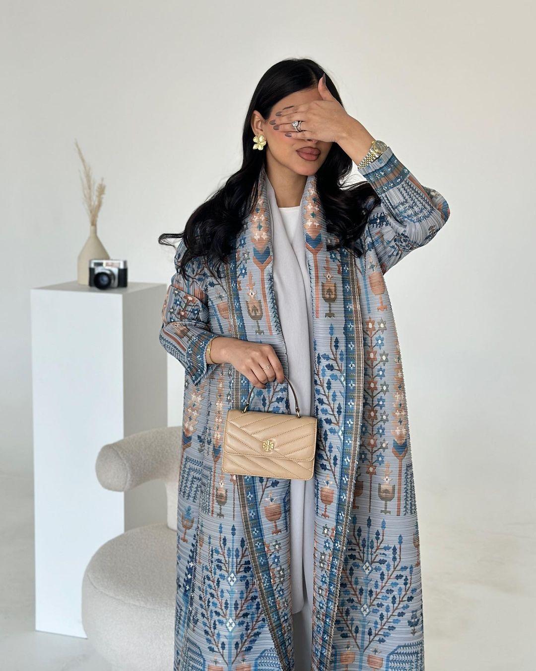 LUMAYA5842 Vintage-style Textured Open-front Long Coat