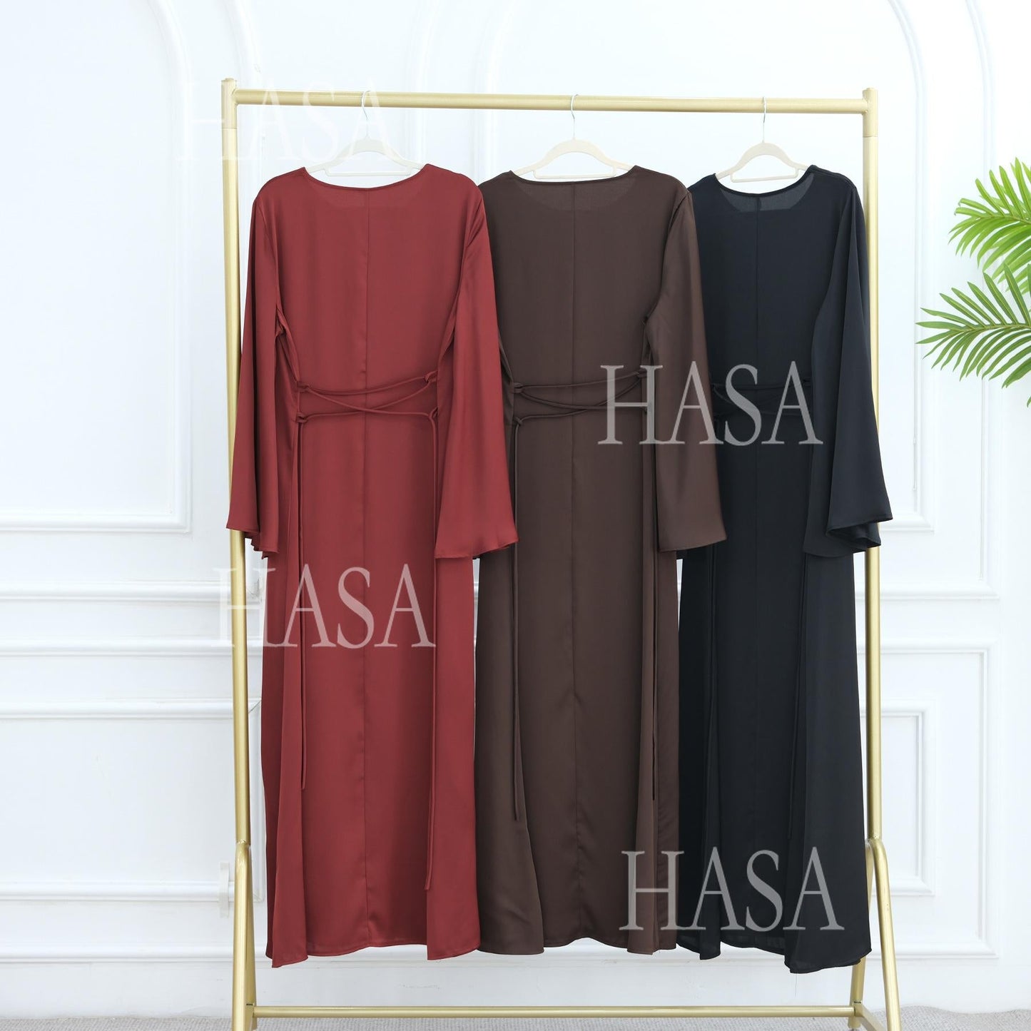 LUMAYA6491 Elegant Bell Sleeve Maxi Dress