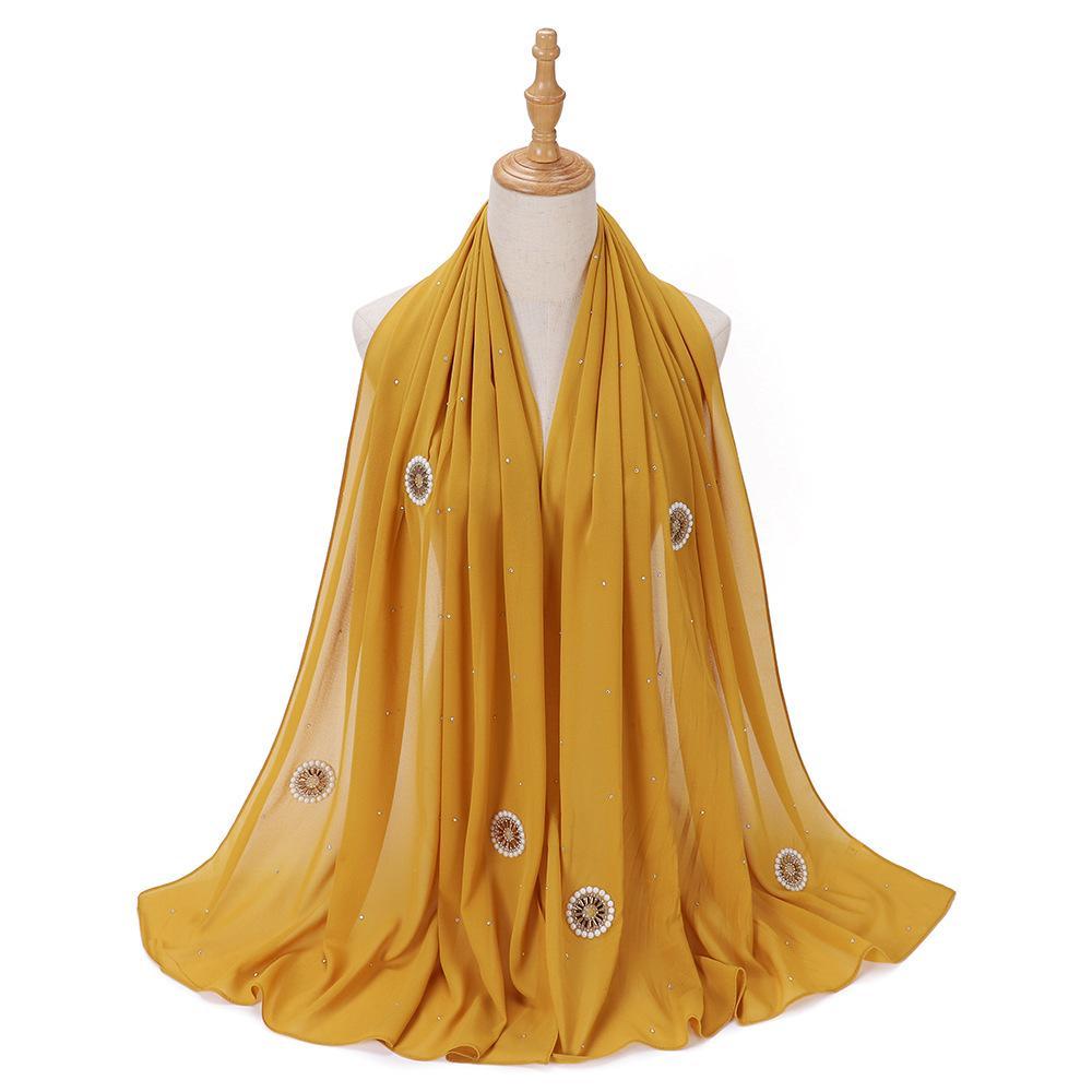 LUMAYA LM1126 Pearl Chiffon Baotou Scarf