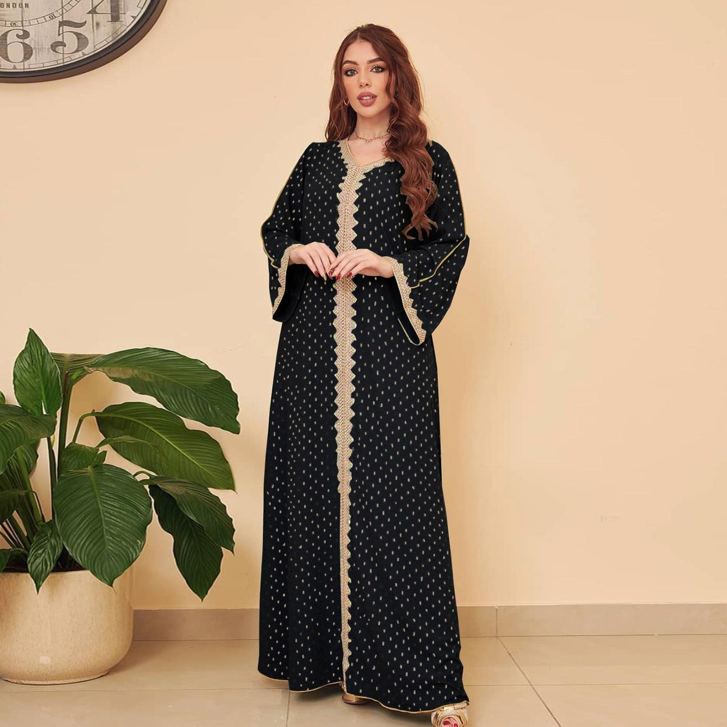 LUMAYA0442 Middle East Women's Clothing New Bronzing Muslim Dubai Robe