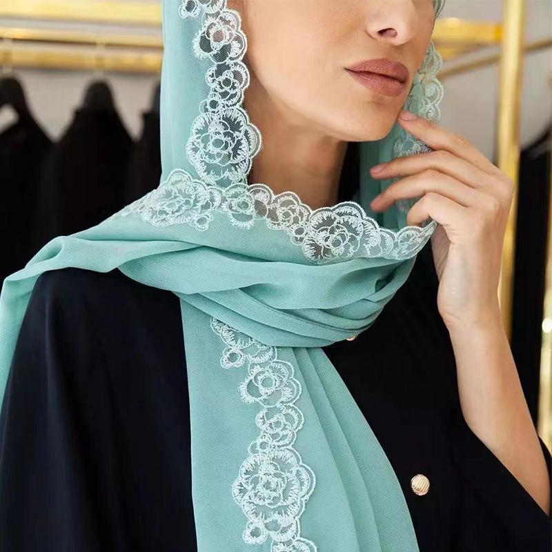 LUMAYA LM1124 Chiffon Fashion Lace Scarf