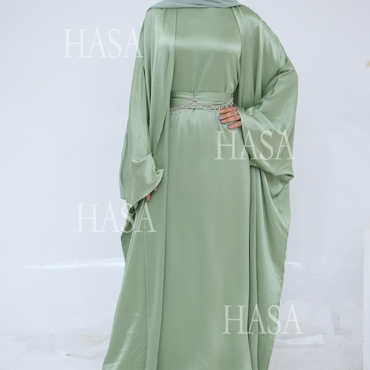 LM6575 Elegant Two-piece Cardigan Robe Set