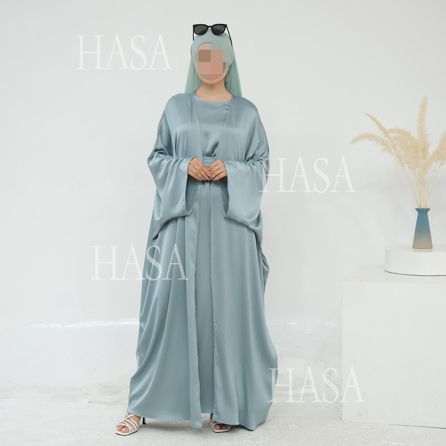 LM6575 Elegant Two-piece Cardigan Robe Set