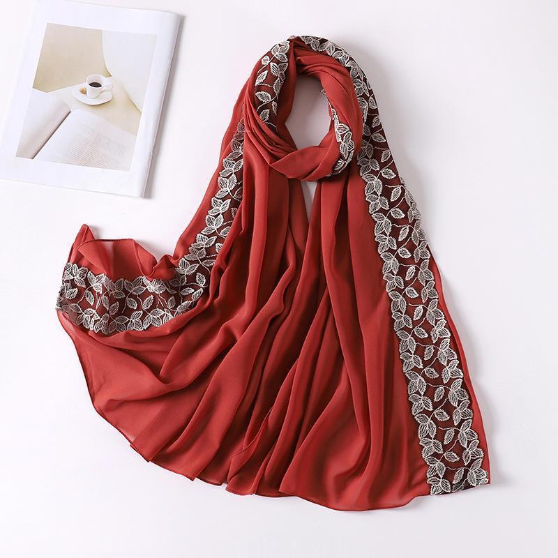 LUMAYA LM1130 Pearl Chiffon Lace Headscarf