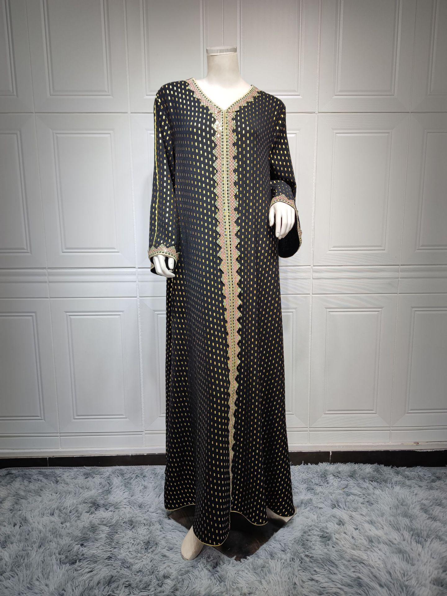 LUMAYA0442 Middle East Women's Clothing New Bronzing Muslim Dubai Robe