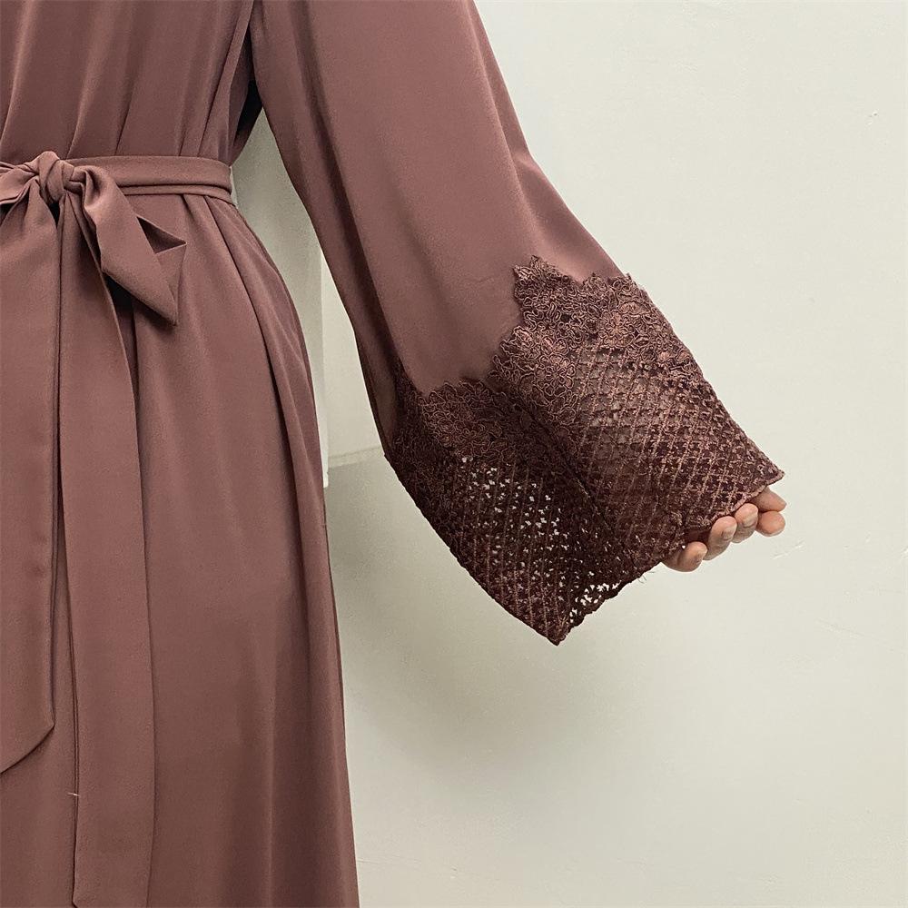 LUMAYA LUMAYA1084 Muslim Fashion Lace Robe Dress