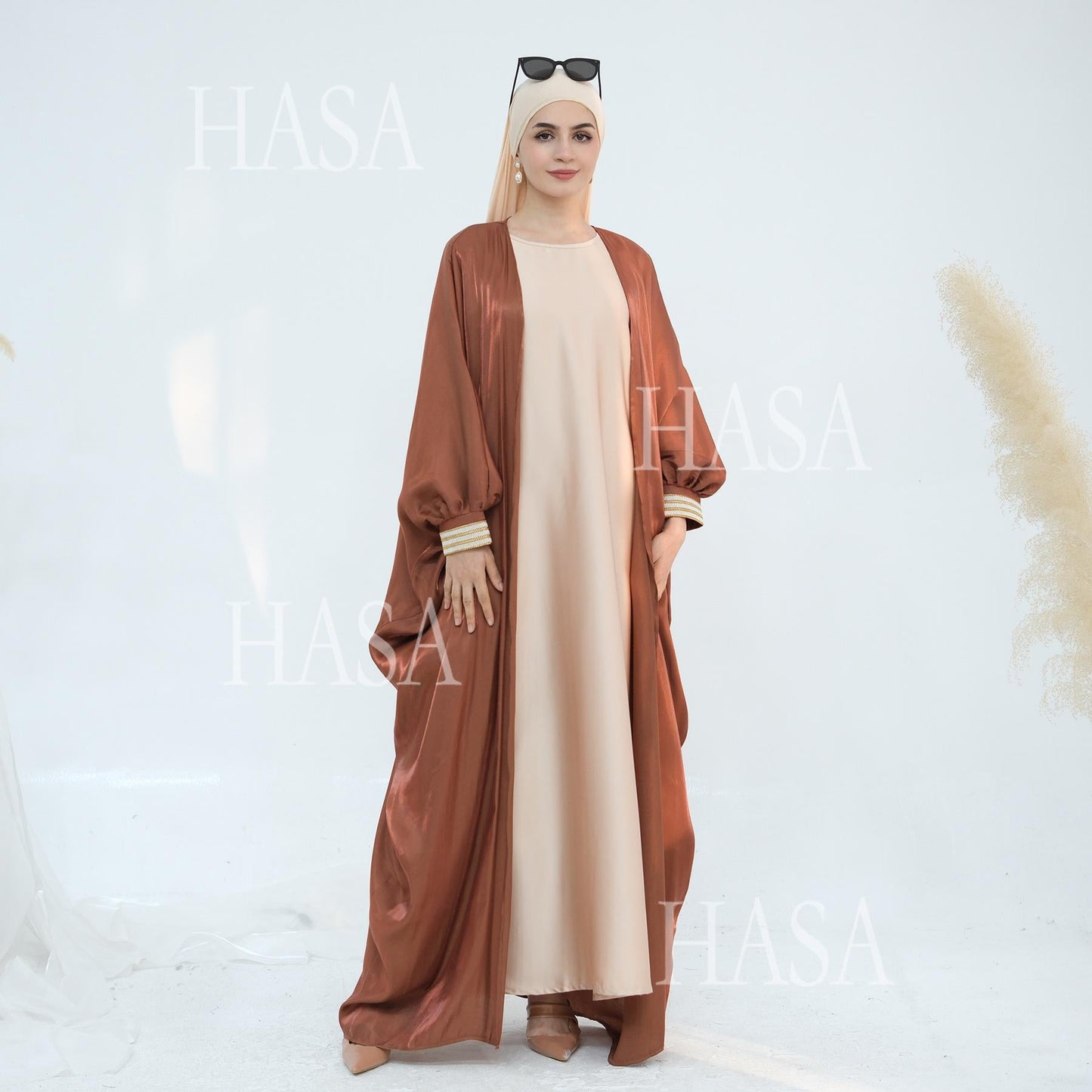 LUMAYA5873 Temperament Cardigan Long Coat Exquisite Trim To Create Elegant Style