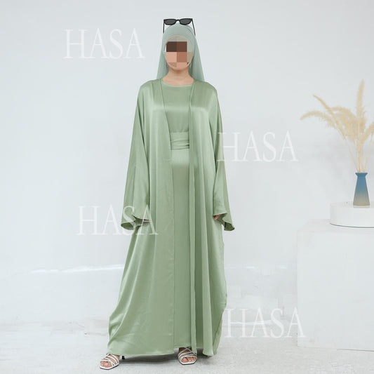 LM6575 Elegant Two-piece Cardigan Robe Set