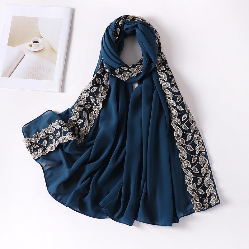 LUMAYA LM1130 Pearl Chiffon Lace Headscarf