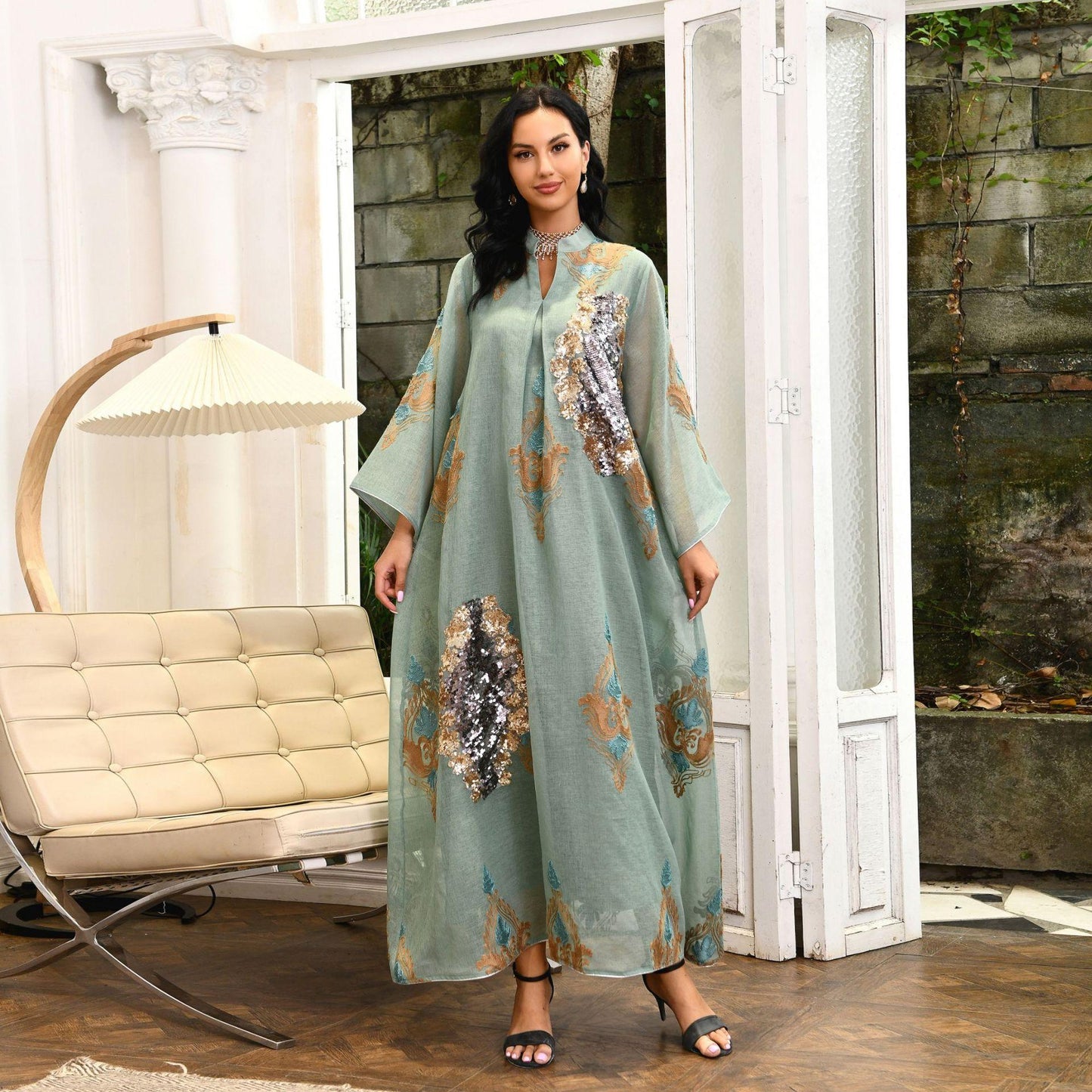 LUMAYA LUMAYA0443 Muslim Embroidered Dress