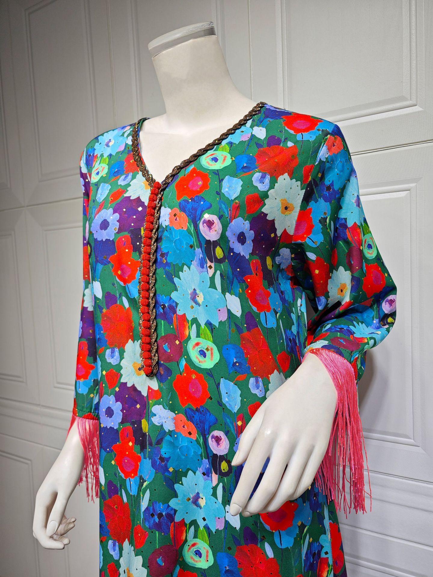 LUMAYA LUMAYA1080 Printed Casual Muslim Abaya
