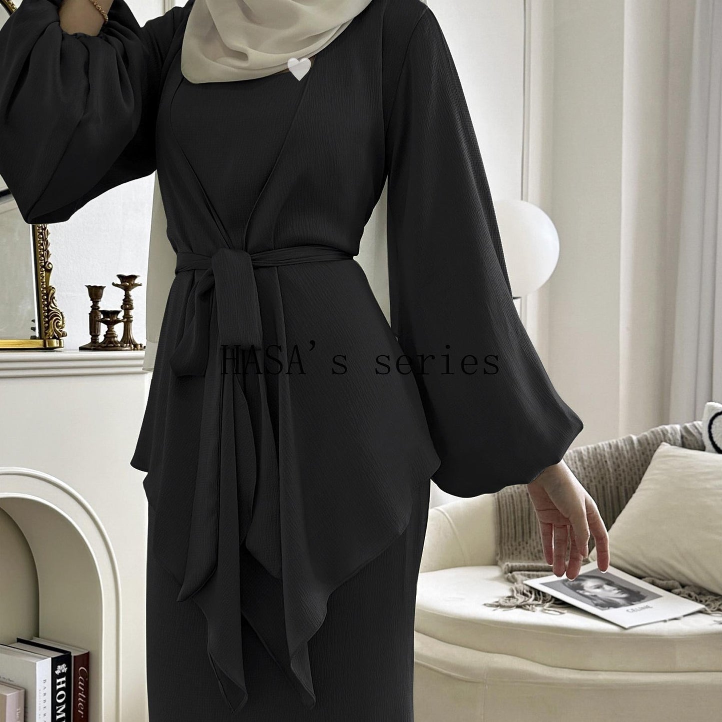 LUMAYA4845 Simple, Solid-color, Loose-fitting Two-piece Set, A Comfortable and Coordinated Outfit.