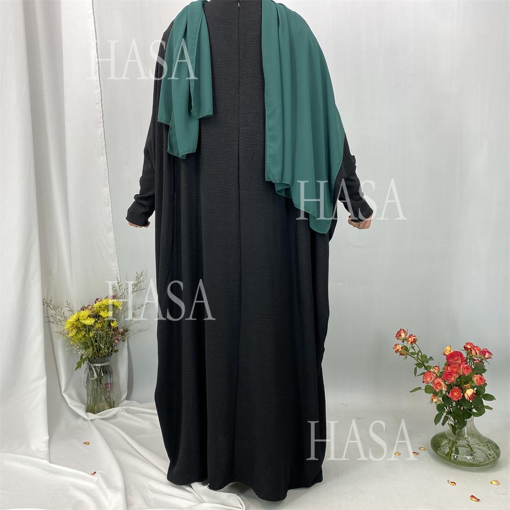 LM6586 Loose Turkish Pleated Dress, Fashionable Long Design