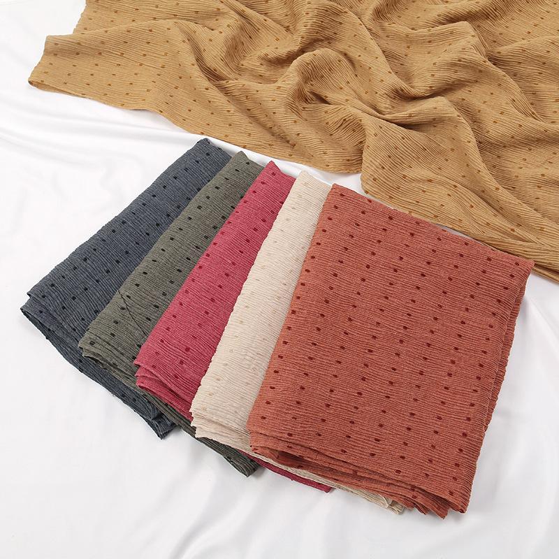 LUMAYA LM1122 Pure Color Cotton and Linen Long Scarf