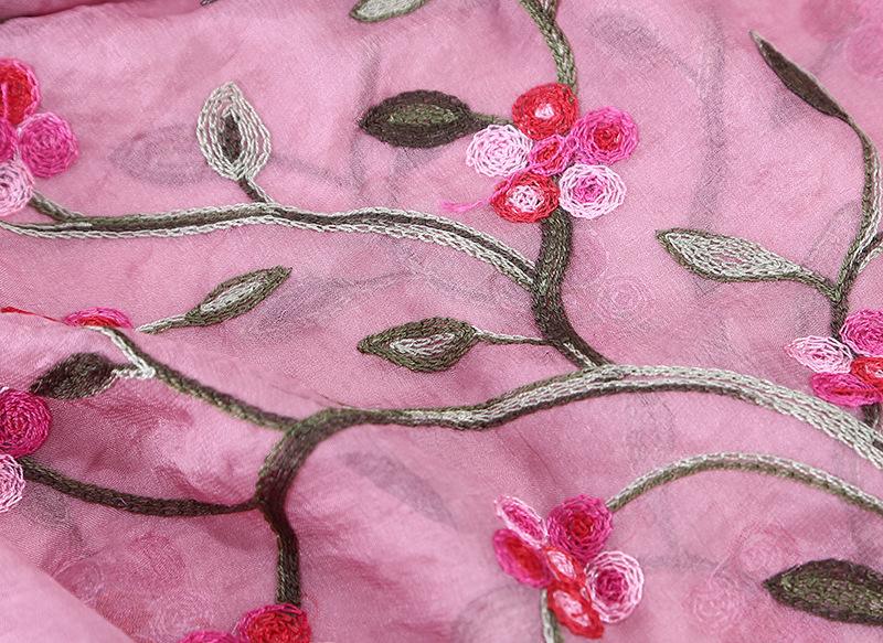 LUMAYA LM1132 Chiffon Flower Embroidered Scarf