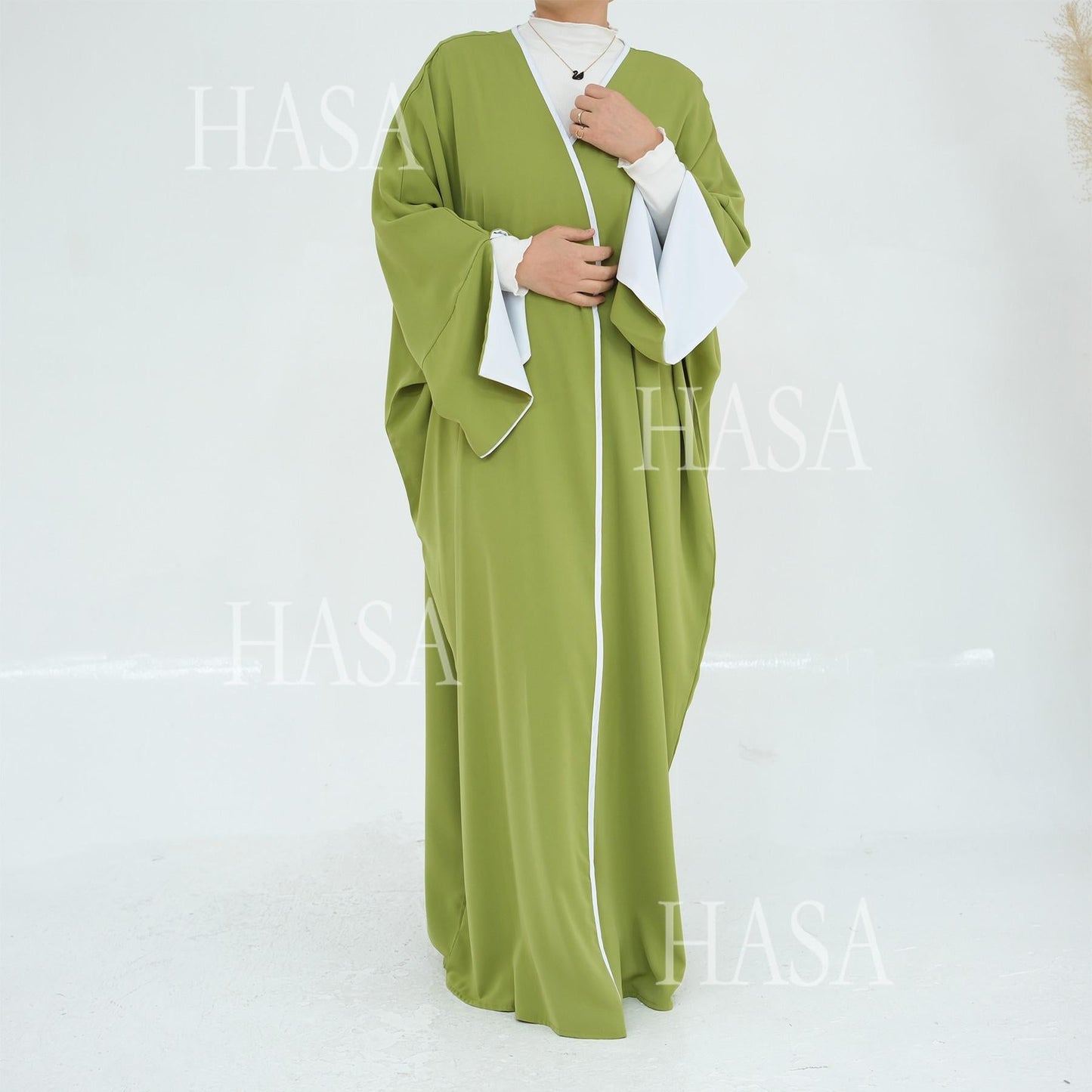 LUMAYA5877 The Loose-fitting Robe LUMAYAs A Lightweight Silhouette TLUMAYAt Is Perfect for Any Occasion open abaya outfit