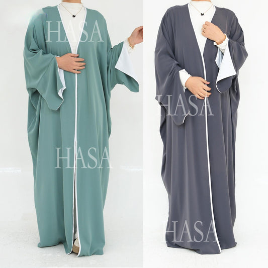 LUMAYA5877 The Loose-fitting Robe LUMAYAs A Lightweight Silhouette TLUMAYAt Is Perfect for Any Occasion open abaya outfit