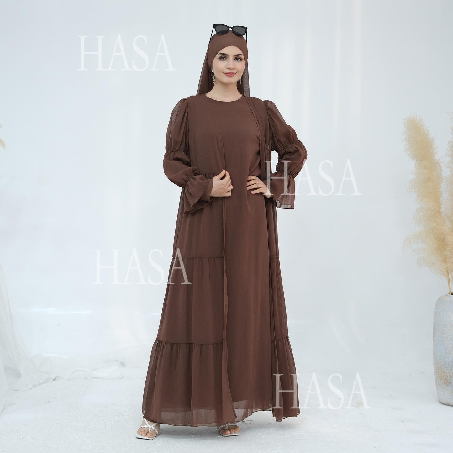 LUMAYA5881 Simple Two-piece Suit, A Dress Combination TLUMAYAt Combines Comfort and Elegance closed abayas