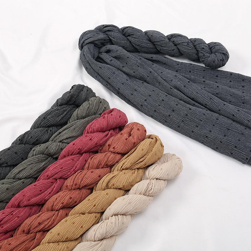 LUMAYA LM1122 Pure Color Cotton and Linen Long Scarf