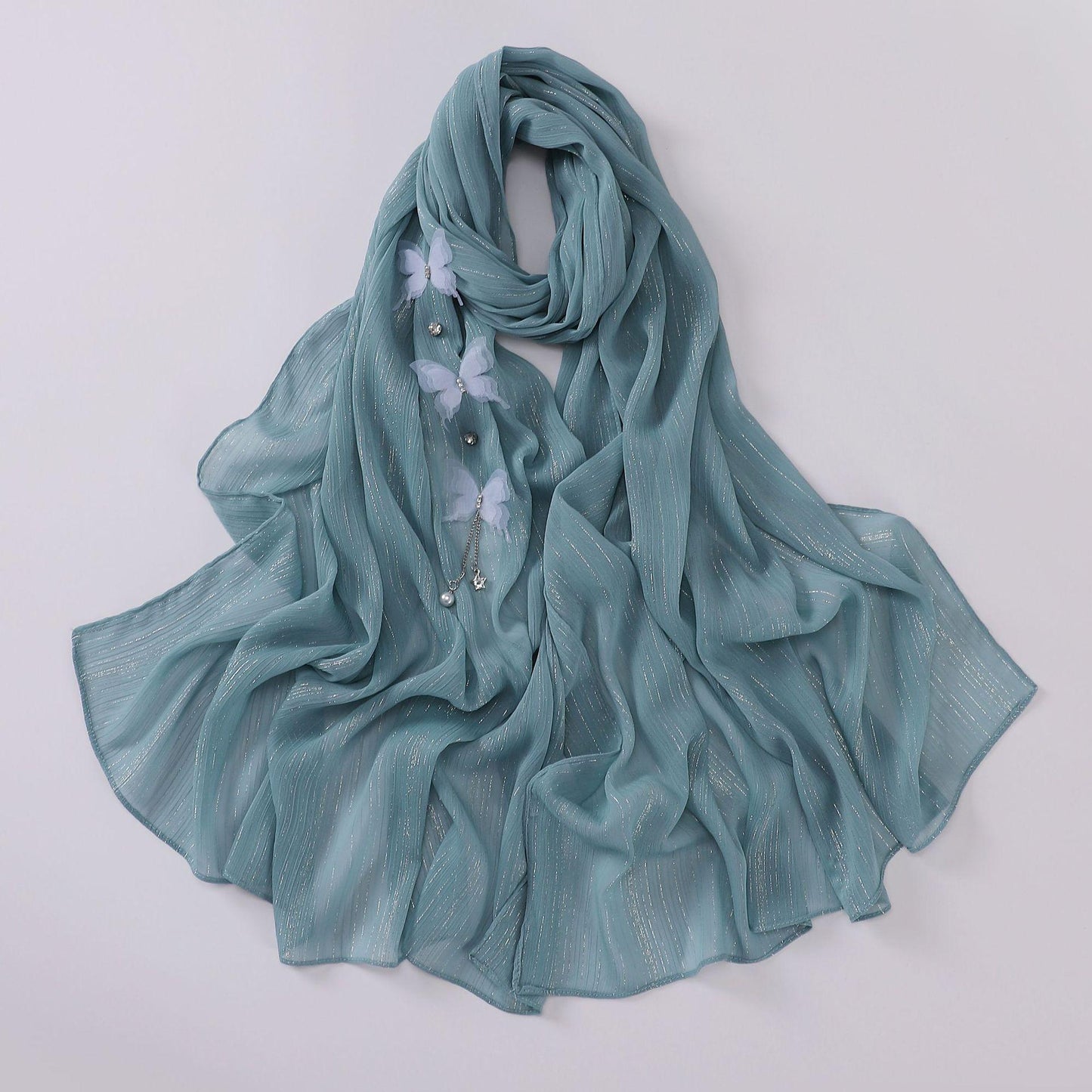 LUMAYA LM1112 Butterfly Long Headband Muslim Hijab