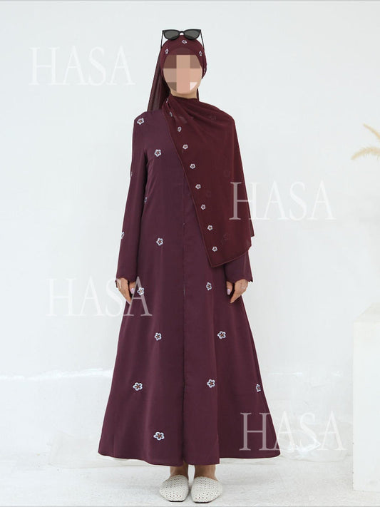 LM6612 All-over Embroidered Cardigan Two-piece Set