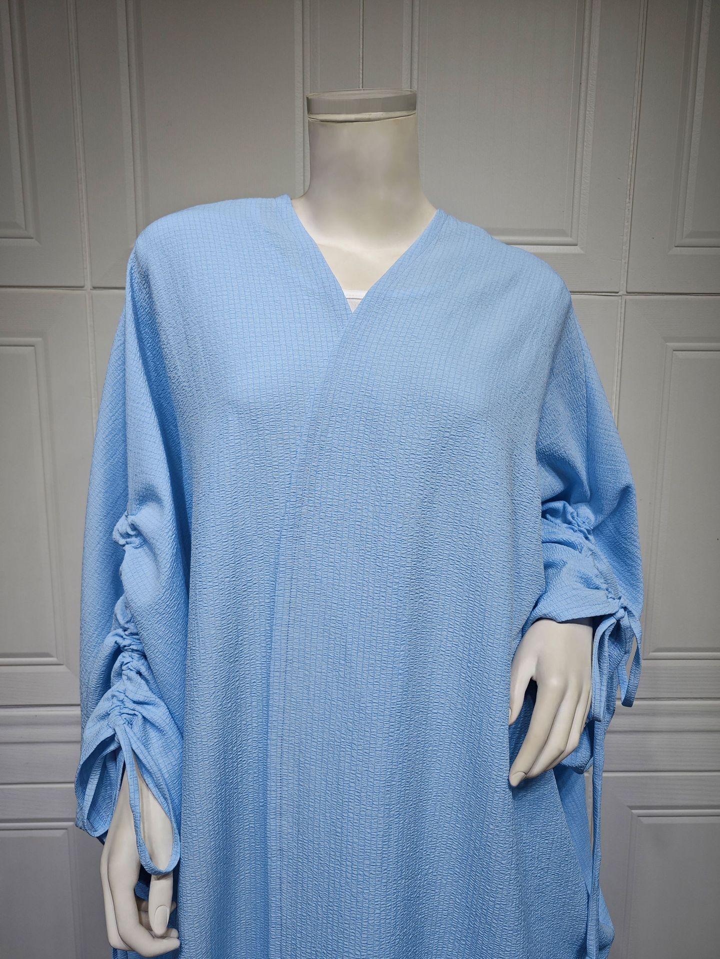 LUMAYA LUMAYA0515 Muslim Solid Bat Sleeves Casual Cardigan