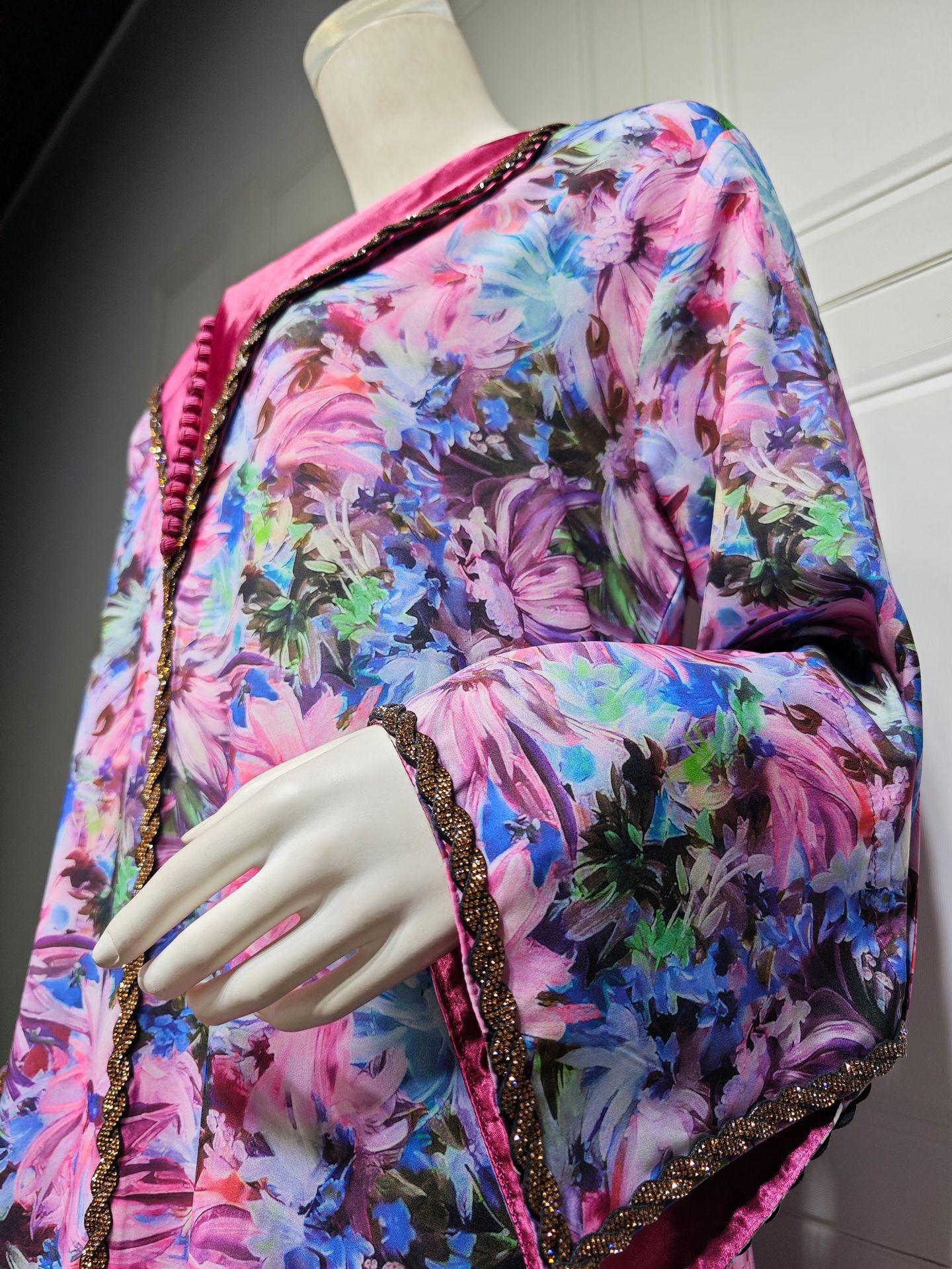 LUMAYA LUMAYA1070 Fashionable Printed Diamond Set Robe