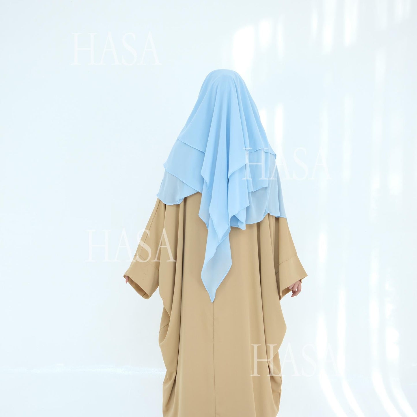 LUMAYA6475 Soft and large double-layer headscarf, wide solid color