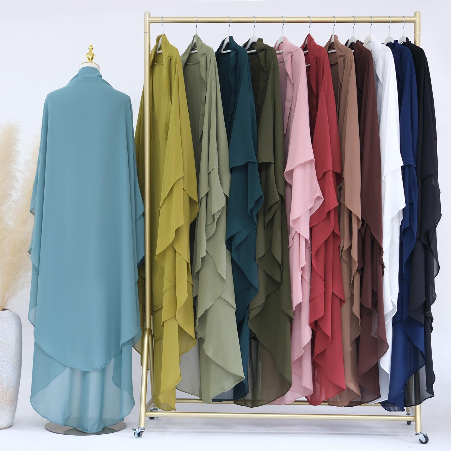 HAYA HAYA1000 Double Layered Chiffon Large Swing Headscarf