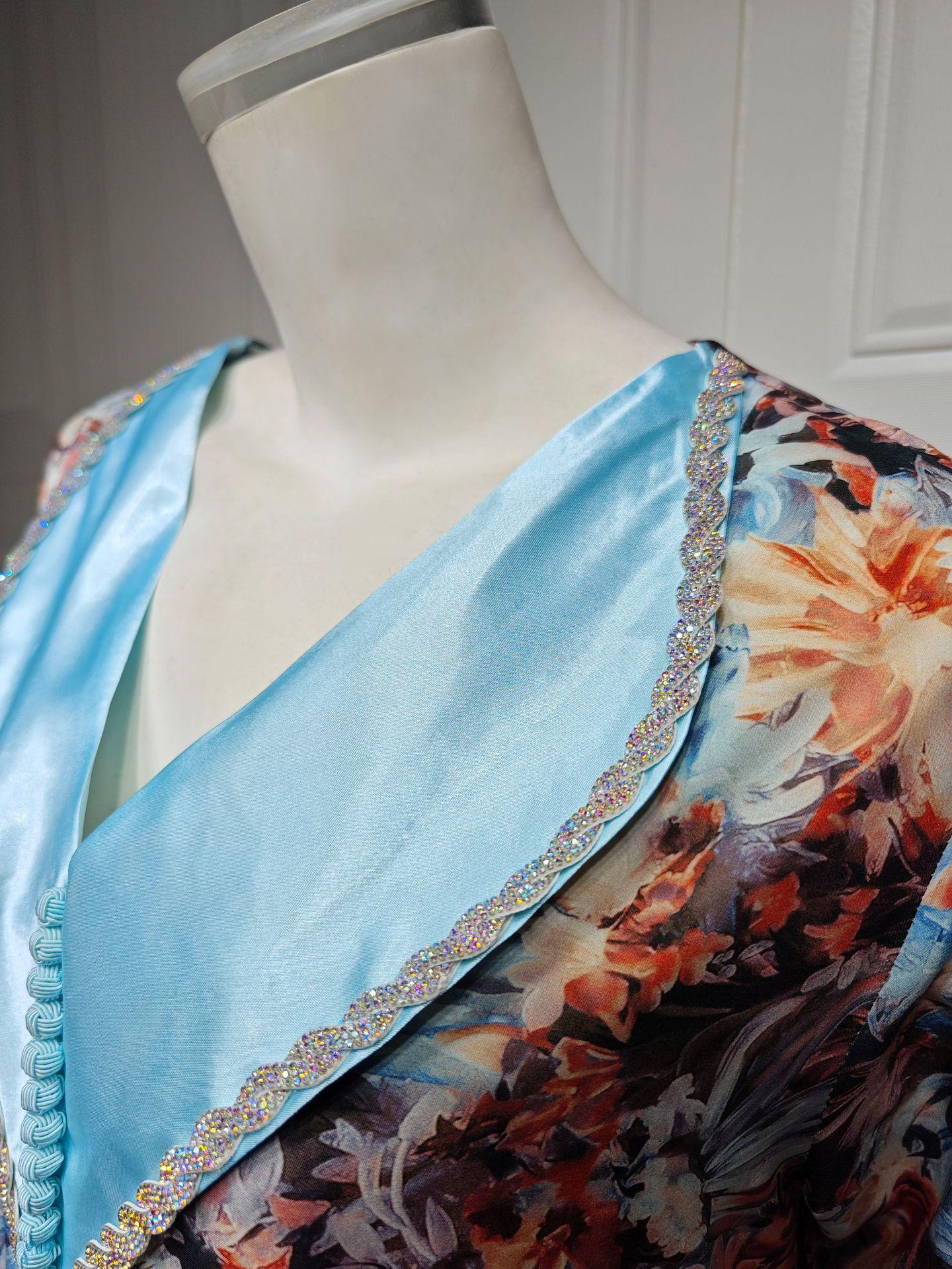 LUMAYA LUMAYA1070 Fashionable Printed Diamond Set Robe