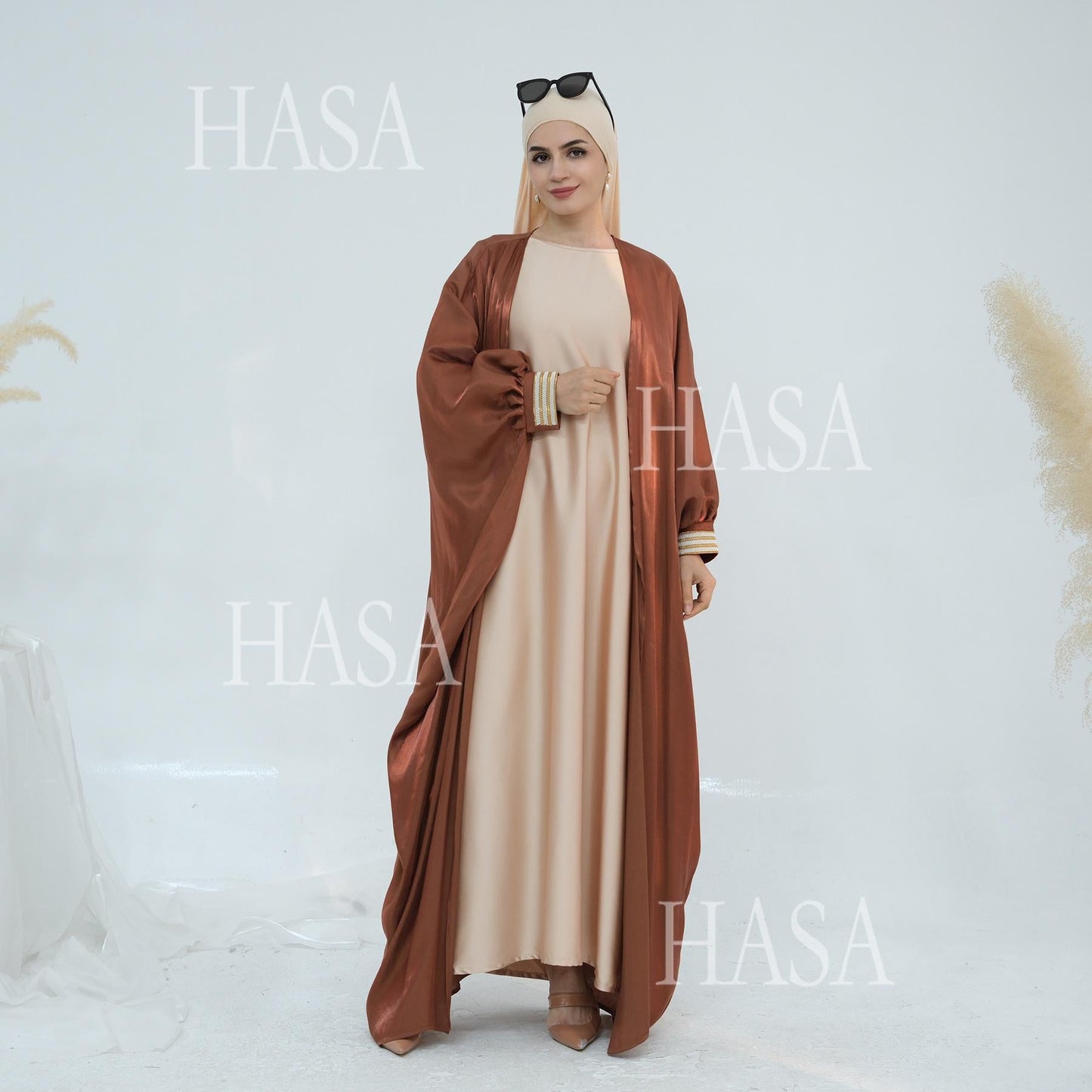 LUMAYA5873 Temperament Cardigan Long Coat Exquisite Trim To Create Elegant Style