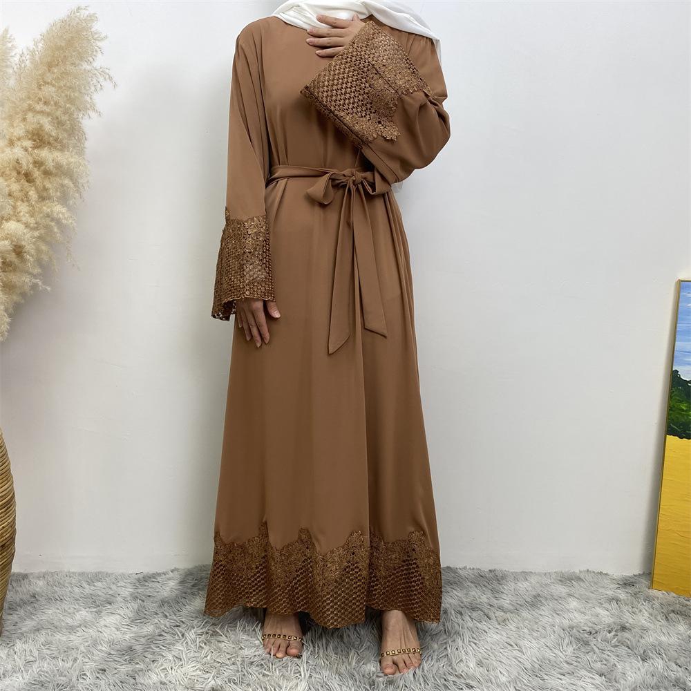 LUMAYA LUMAYA1084 Muslim Fashion Lace Robe Dress