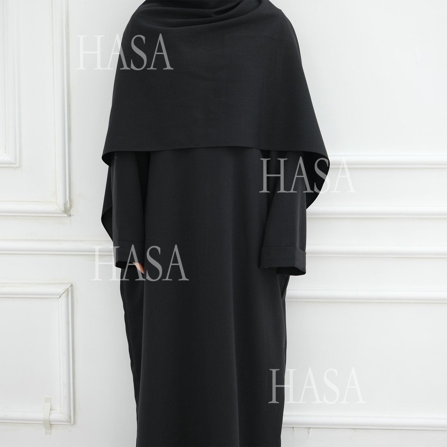 LM6577 Women's Solid Color Two-piece Long Skirt with SLMwl Abaya