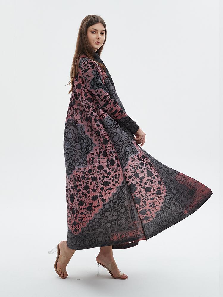 LUMAYA6705 Midnight Blush , Intricate Patterned Abaya for Ramadan