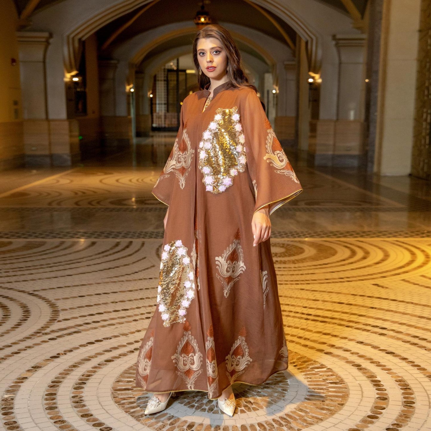 LUMAYA LUMAYA0443 Muslim Embroidered Dress