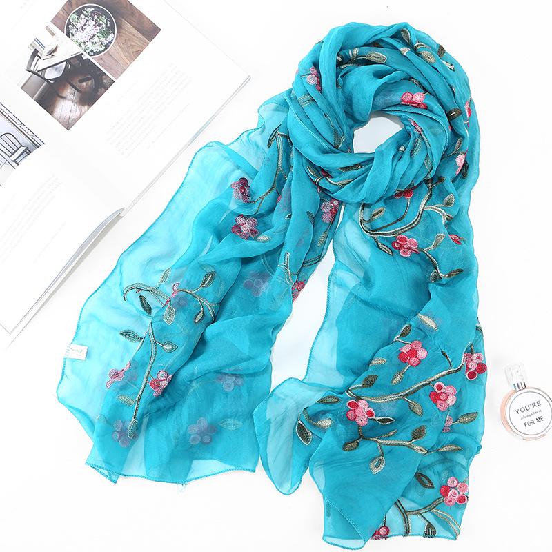 LUMAYA LM1132 Chiffon Flower Embroidered Scarf