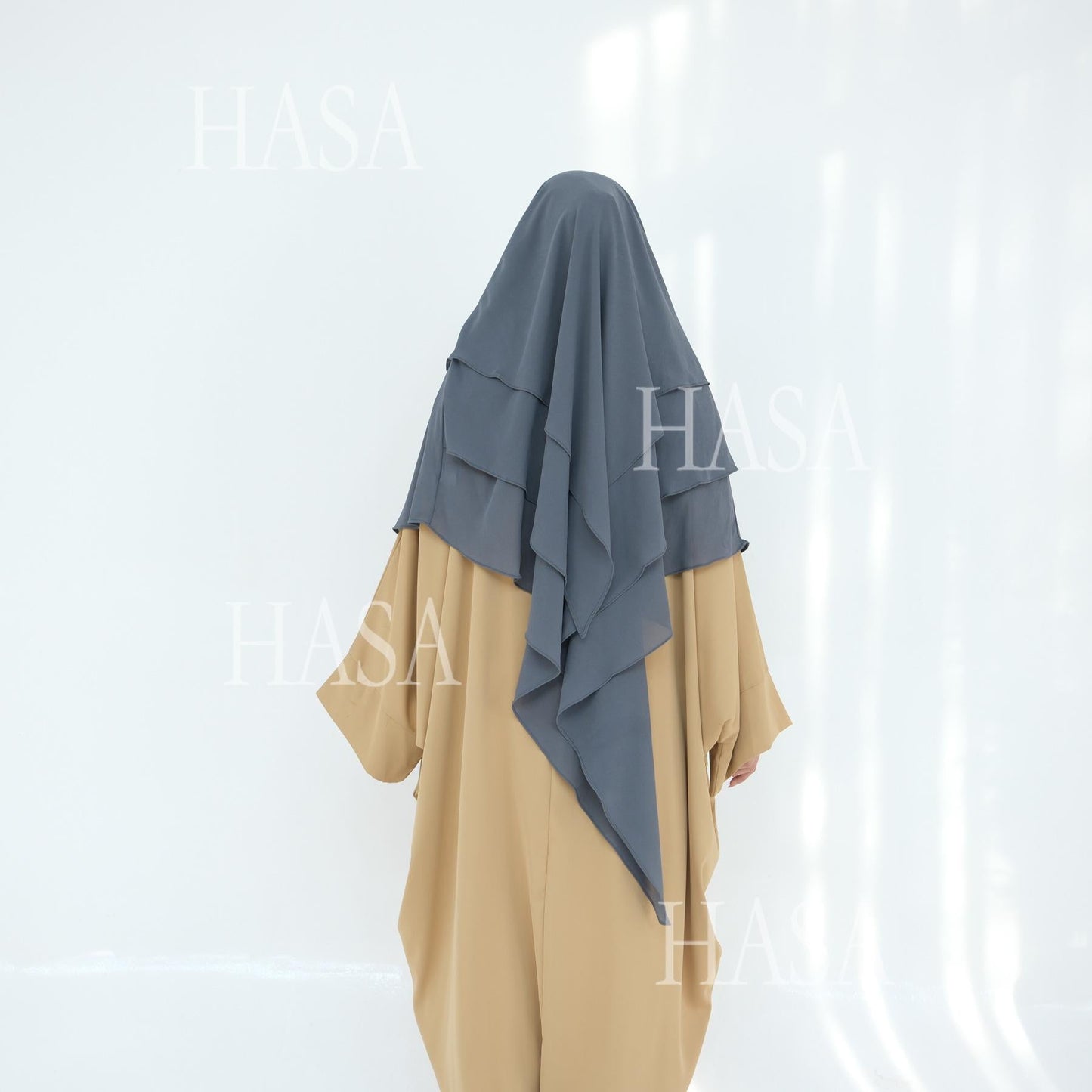 LUMAYA6475 Soft and large double-layer headscarf, wide solid color