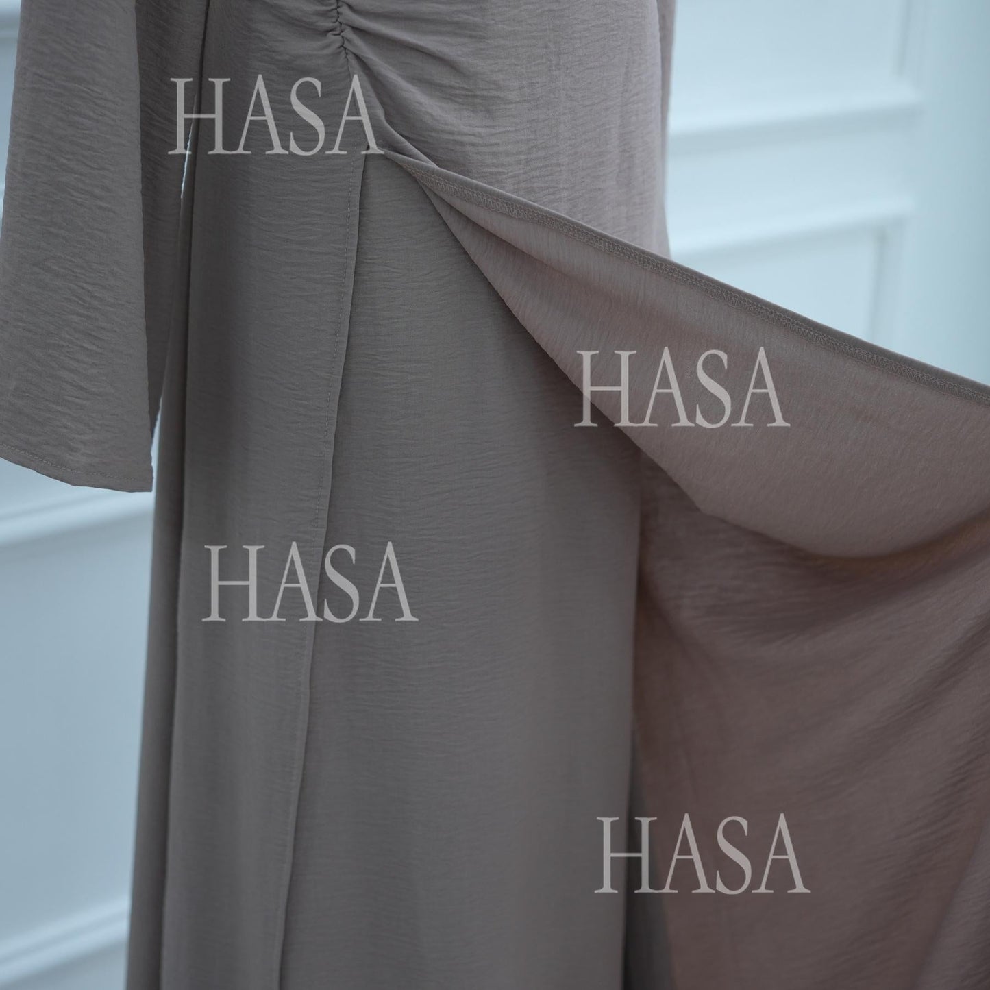 LUMAYA6549 Minimalist Abaya with Waist Detail