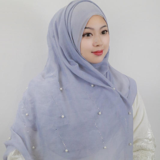 LUMAYA LM1106 Solid Color Scarf Long Beaded SLMwl Headband